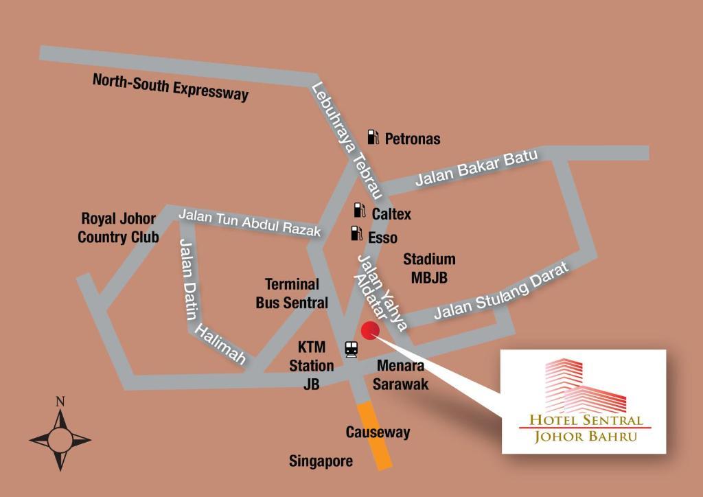 Hotel Sentral Johor Bahru @ Woodland Causeway Eksteriør billede